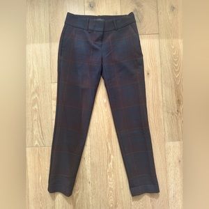 Ann Taylor Ankle Plaid Pant, Size 0